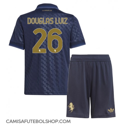 Camisa de time de futebol Juventus Douglas Luiz #26 Replicas 3º Equipamento Infantil 2024-25 Manga Curta (+ Calças curtas)